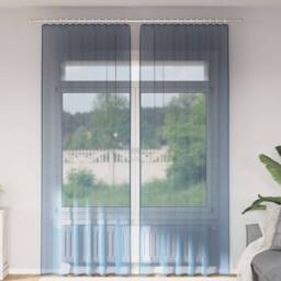 Berkfield Home Voile Curtains with Rod Pockets 2 pcs Royal Blue - thumbnail 2