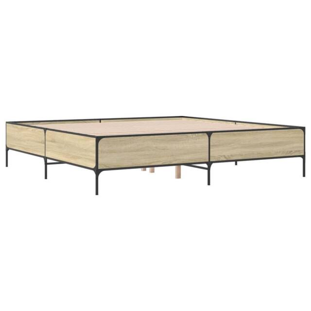 Berkfield Home Durable Bed Frame without Mattress Sonoma Oak 180x200 cm Super King in Light Oak - image 1