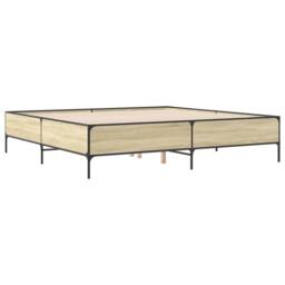 Berkfield Home Durable Bed Frame without Mattress Sonoma Oak 180x200 cm Super King in Light Oak - thumbnail 6