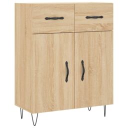Berkfield Home Sideboard Sonoma Oak 69.5x34x90 cm Engineered Wood in Brown - thumbnail 2