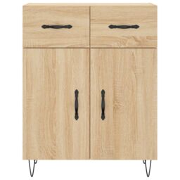 Berkfield Home Sideboard Sonoma Oak 69.5x34x90 cm Engineered Wood in Brown - thumbnail 6