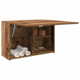 Berkfield Home Bathroom Wall Cabinet Old Wood 60x25x40 cm Engineered Wood in Brown - Size: 60 x 25 x 40 cm - thumbnail 4