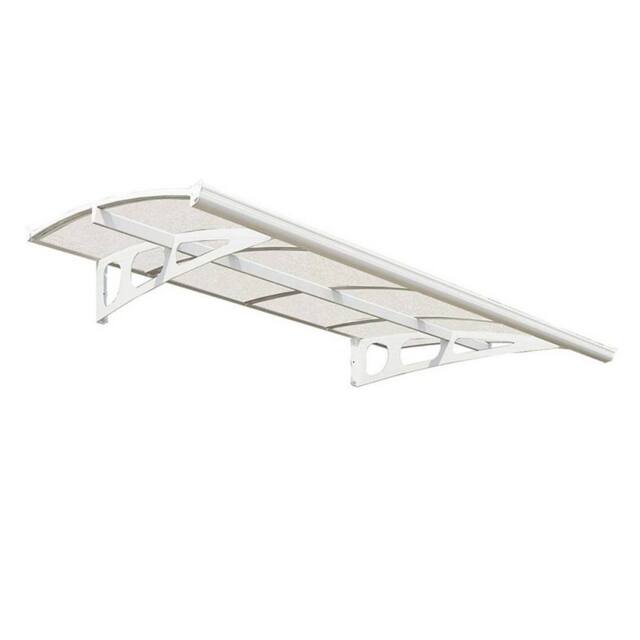 Palram Patio Cover Bordeaux Door Awning Canopy 2230 Clear - L223.5 cm - White - image 1