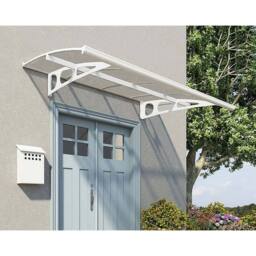 Palram Patio Cover Bordeaux Door Awning Canopy 2230 Clear - L223.5 cm - White - thumbnail 4