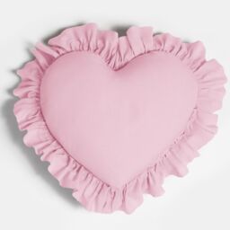 OHS Heart Filled Cushion Plump Bedroom Scatter Pillow Valentines Frill Chair Sofa in Pink - thumbnail 3