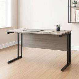 KOSY KOALA Grey Office Desk with Sturdy Iron Legs - Wooden Room Furniture for Home, Study & Office - thumbnail 1