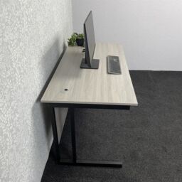 KOSY KOALA Grey Office Desk with Sturdy Iron Legs - Wooden Room Furniture for Home, Study & Office - thumbnail 4
