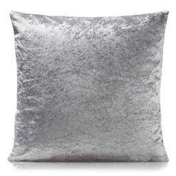 Luxury Living Crushed Velvet Cushions Set of 4 With Fibre Filled Pads in Silver - Size: 45 cm x 45 cm - thumbnail 2