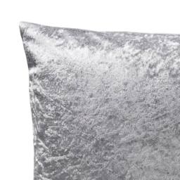 Luxury Living Crushed Velvet Cushions Set of 4 With Fibre Filled Pads in Silver - Size: 45 cm x 45 cm - thumbnail 4