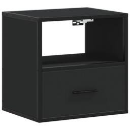 Berkfield Home Durable Wall-mounted Bedside Cabinet Black 40x31x39.5 cm - thumbnail 5