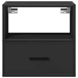 Berkfield Home Durable Wall-mounted Bedside Cabinet Black 40x31x39.5 cm - thumbnail 6