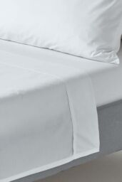 Homescapes Egyptian Cotton Flat Sheet 200 Thread Count in White - Size: Super King Flat