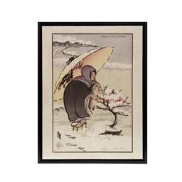 "Artery8 Helen Hyde Little Pink Plum & a Young Woman Framed Canvas Art Print - Size: W12"" x H16""" - thumbnail 1