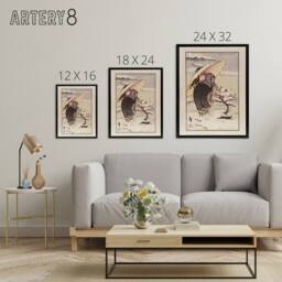 "Artery8 Helen Hyde Little Pink Plum & a Young Woman Framed Canvas Art Print - Size: W12"" x H16""" - thumbnail 4
