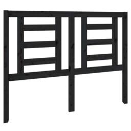 Berkfield Home Bed Headboard Black 126x4x100 cm Solid Wood Pine - Size: 126 x 4 x 100 cm - thumbnail 1