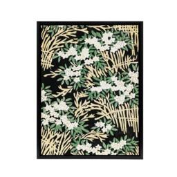 "Artery8 Abstract Floral Forest Pattern Framed Canvas Wall Art Print Bijutsukai in Green - Size: W12"" x H16""" - thumbnail 1