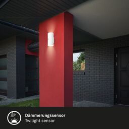 BRILONER Sensor White 2x6W Battery Powered LED Outdoor Wall Light - thumbnail 6