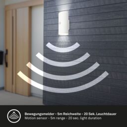 BRILONER Sensor White 2x6W Battery Powered LED Outdoor Wall Light - thumbnail 7