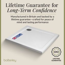 Balterley Premium Square Shower Tray in White - thumbnail 6