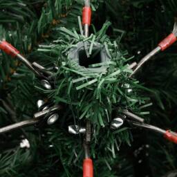 Berkfield Home Beautiful Artificial Hinged Christmas Tree with Flocked Snow 210 cm in Green - thumbnail 7