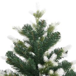 Berkfield Home Beautiful Artificial Hinged Christmas Tree with Flocked Snow 210 cm in Green - thumbnail 5