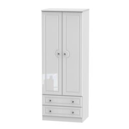Ready Assembled 2 U Stratford 2 Door 2 Drawer Wardrobe (Ready Assembled) in White - thumbnail 7