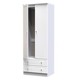 Ready Assembled 2 U Stratford 2 Door 2 Drawer Wardrobe (Ready Assembled) in White - thumbnail 5