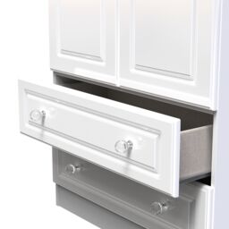 Ready Assembled 2 U Stratford 2 Door 2 Drawer Wardrobe (Ready Assembled) in White - thumbnail 6