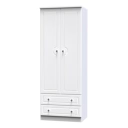 Ready Assembled 2 U Stratford 2 Door 2 Drawer Wardrobe (Ready Assembled) in White - thumbnail 3