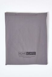 Homescapes Egyptian Cotton Deep Fitted Sheet 18 inch 200 Thread Count in Dark Grey - Size: King Fitted - thumbnail 5