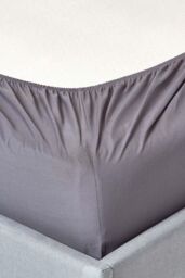 Homescapes Egyptian Cotton Deep Fitted Sheet 18 inch 200 Thread Count in Dark Grey - Size: King Fitted - thumbnail 2