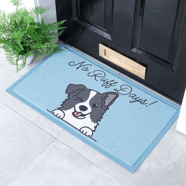 Artsy Mats Mosaic Tiles Indoor & Outdoor Doormat - 70x40cm in Blue - Size: 40 cm x 70 cm - image 1