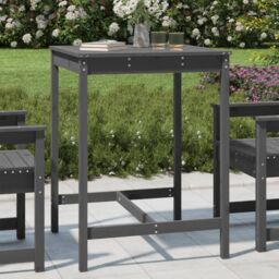 Berkfield Home Garden Table Grey 82.5x82.5x110 cm Solid Wood Pine