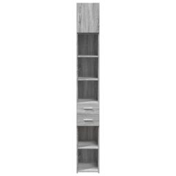 Berkfield Home Slim Storage Cabinet Grey Sonoma 30x42.5x225 cm Engineered Wood - thumbnail 4