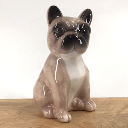 Animal Crackers French Bulldog Ceramic Money Box Piggy Bank Decoration Frenchie Lover Gift in Beige - thumbnail 2