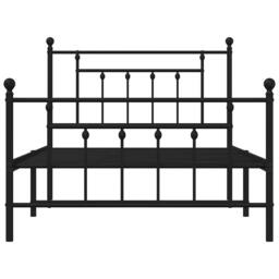 Berkfield Home Metal Bed Frame with Headboard & Footboard Black 100x200 cm - thumbnail 6