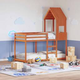 Berkfield Home Bunk Bed without Mattress Wax Brown 90x190 cm Single Solid Wood Pine
