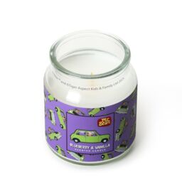 Mr Bean Blueberry & Vanilla Scented Candle 140g (1-Wick) in Purple - Size: Small - thumbnail 3
