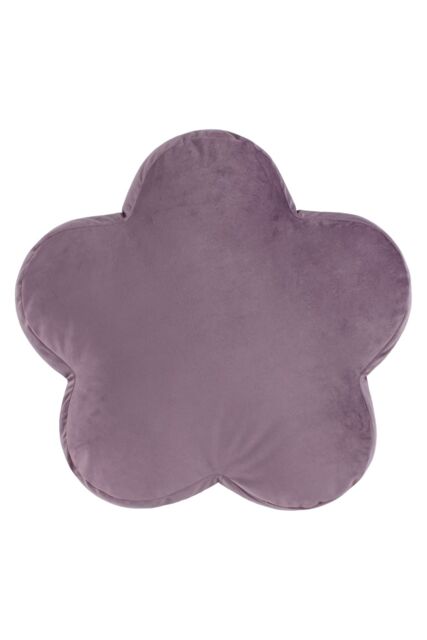Heya Home Flower Velvet Reversible Ready Filled Cushion in Lilac - Size: 45 cm x 45 cm - image 1