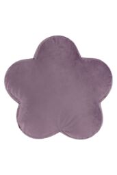 Heya Home Flower Velvet Reversible Ready Filled Cushion in Lilac - Size: 45 cm x 45 cm - thumbnail 1