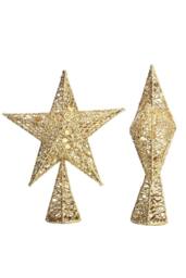 Garden Sanctuary Decorative Star-shaped Christmas Tree Topper in Gold - thumbnail 8
