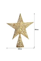 Garden Sanctuary Decorative Star-shaped Christmas Tree Topper in Gold - thumbnail 7