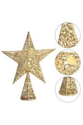 Garden Sanctuary Decorative Star-shaped Christmas Tree Topper in Gold - thumbnail 9