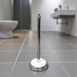 Showerdrape Opera 2 Piece Bathroom Accessory Set Spare Roll Holder & Toilet Brush in White - thumbnail 3