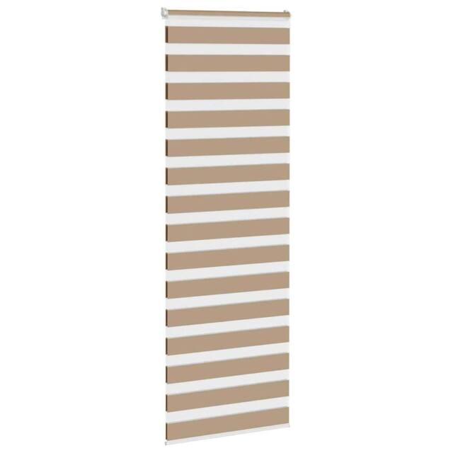 Berkfield Home Elegant Zebra Blind Sand Brown 70x230 cm Fabric Width 65.9 cm Pol - image 1