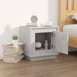 Berkfield Home Bedside Cabinet Concrete Grey 44x35x45 cm Engineered Wood - Size: 44 x 35 x 45 cm - thumbnail 3