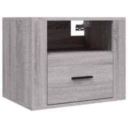 Berkfield Home Wall-mounted Bedside Cabinets 2 pcs Grey Sonoma 50x36x40 cm - Size: 50 x 36 x 40 cm - thumbnail 6