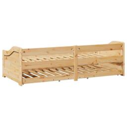 Berkfield Home Daybed with Trundle without Mattress IRUN 90x200 cm in Natural - thumbnail 9