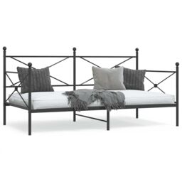 Berkfield Home Day Bed without Mattress Black 100x190 cm Steel
