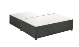 Bedmaster Linen Divan Base in Charcoal - Size: Single - thumbnail 2